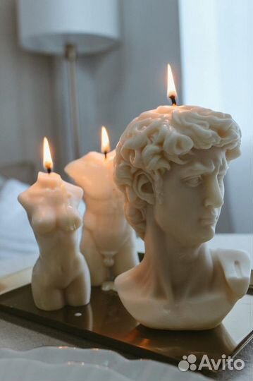 Свеча Давид Изготовлена из 100 соевого воска. Разм