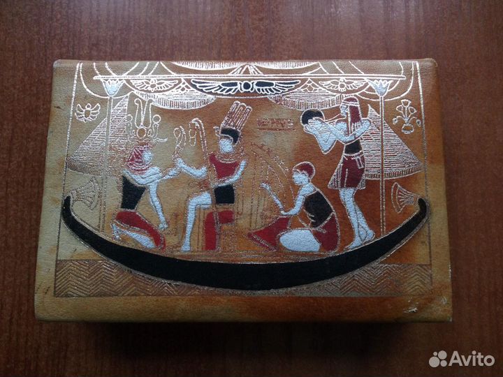 Кожаная коробка для хранения игральных карт Индия