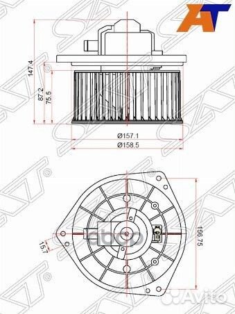 Мотор отопителя салона mitsubishi lancer 00/AI