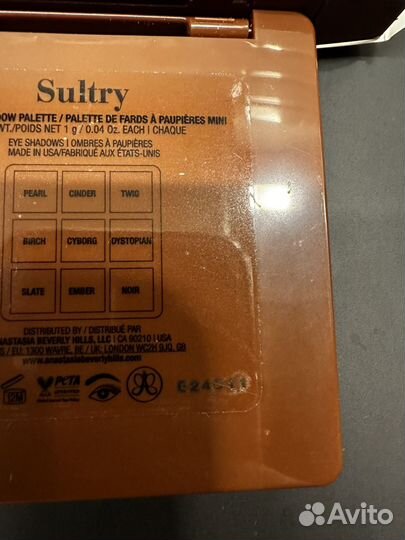 Anastasia beverly hills sultry палетка теней