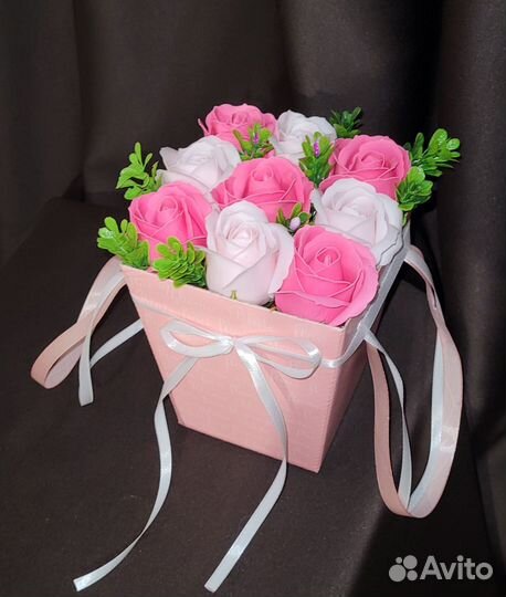 Букет- комплимент из 9 мыльных роз