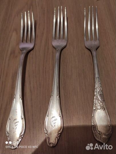 Штоф с рюмками СССР, бокал, вилка