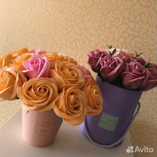 Букет из мыльных роз