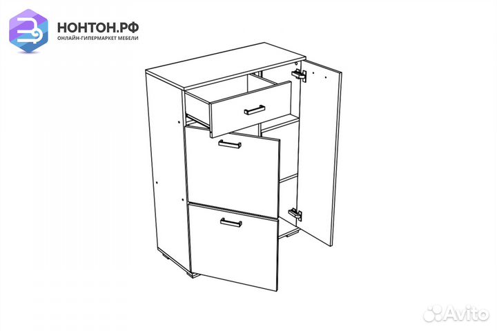 Тумба высокая Ника лоредо / венге