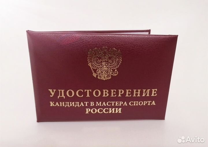 Удостоверение кмс, кандидата в мастера спорта
