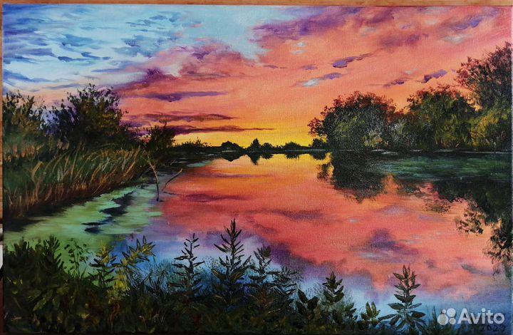 Летние пейзажи. Холст/подрамник/масло/лак