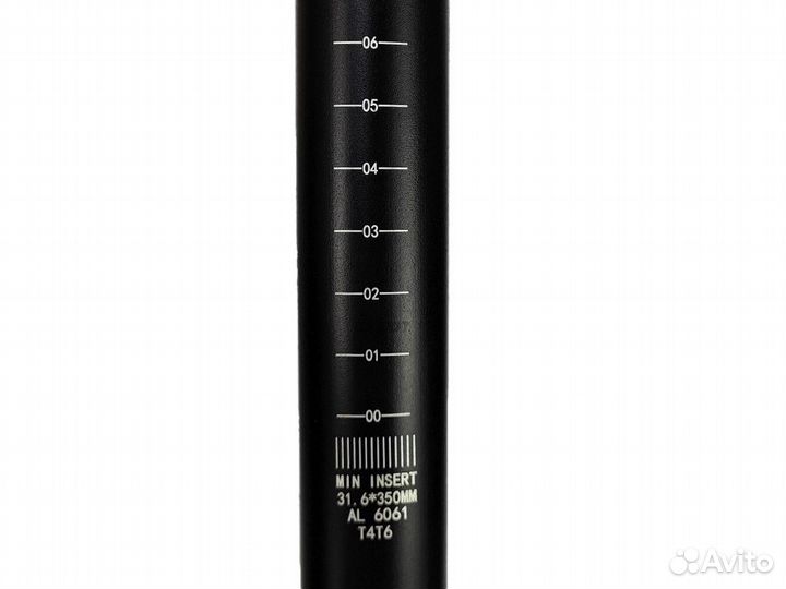 Штырь подседельный d-31,6мм 350мм (0316-1)