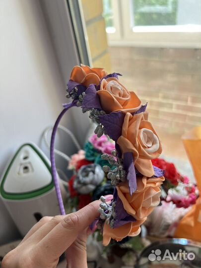 Ободок с цветами