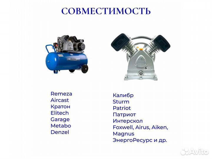 Компрессорная головка на LB-30 Ремеза 220В, 2.2 кВ