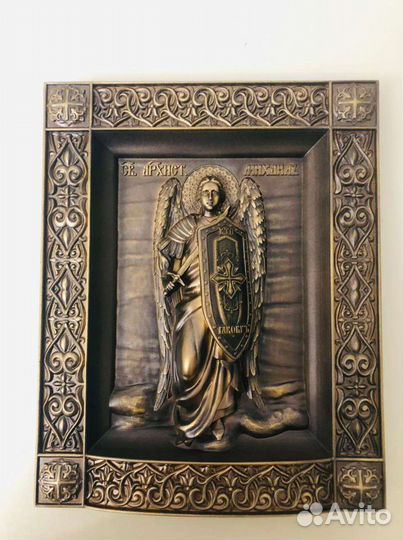 Резная Икона Архангел Михаил