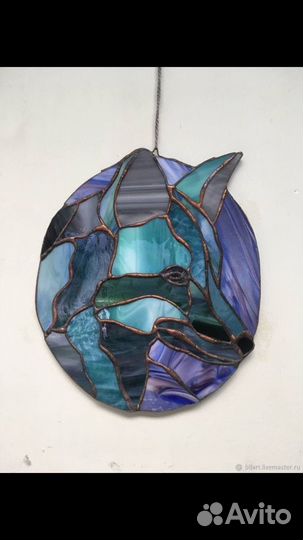 Витражное изделие «Чернобурка»