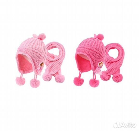 Шапка детская+ шарфик новое