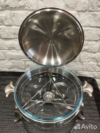 Мармит круглый с крышкой с подогревом