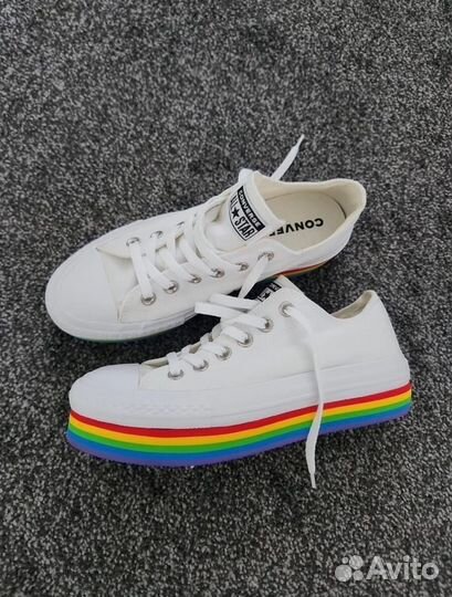 Кеды Converse All Star Rainbow Platform размер 39