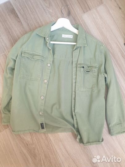 Джинсовая рубашка zara для мальчика рост 134
