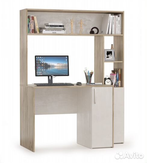 Стол компьютерный Комфорт 12.74 цвет дуб крафт сер