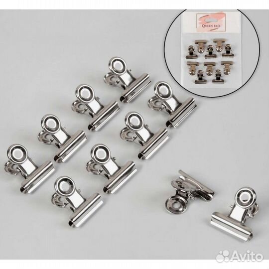 Зажимы для наращивания ногтей, 2.5см, 10шт