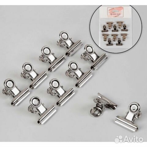 Зажимы для наращивания ногтей, 2.5см, 10шт