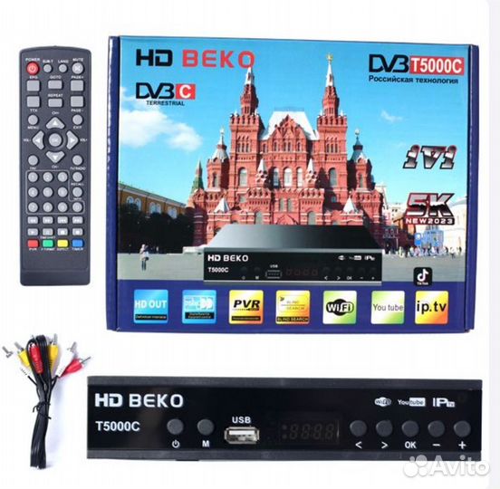 Ресивер DVB-T2 Beko T8000, USB2.0*1, hdmi, 3RCA