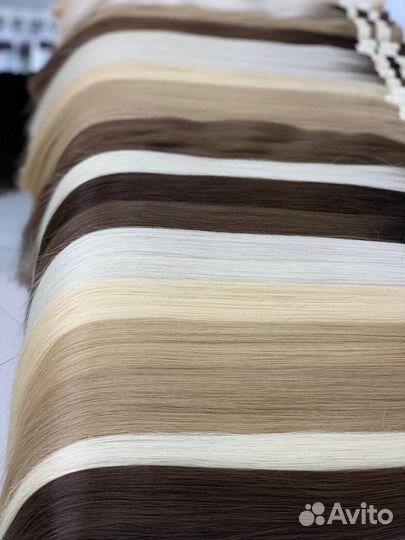 Волосы для наращивания, нейтральный блонд волна