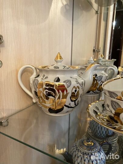 Чайный сервиз Вербилки Золотая роза попредметно