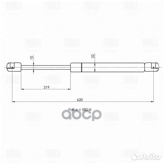 Упор газовый (амортизатор) для а/м Citroen Berl