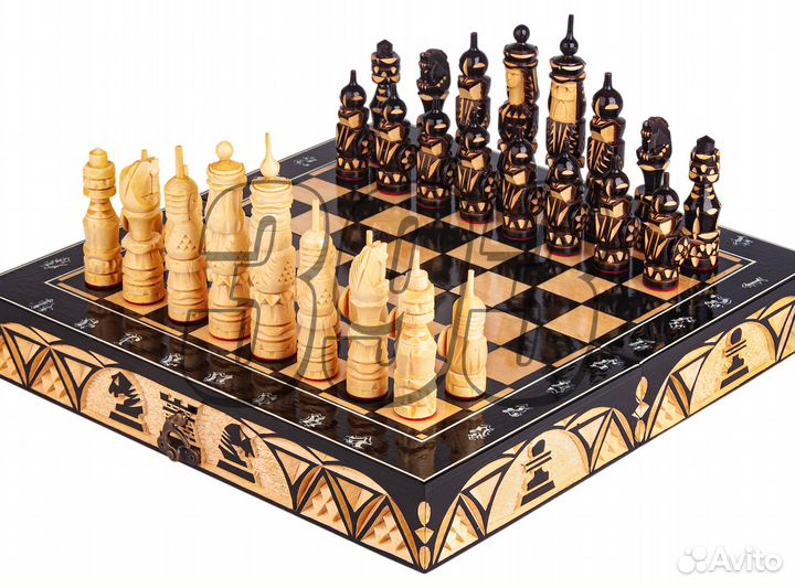 Шахматы Ладья №2 (малые, резные фигуры) (50932)