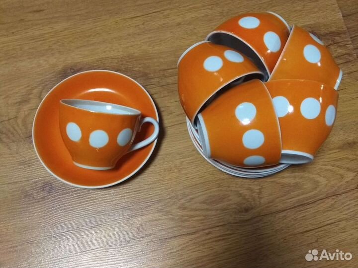 Пара чайно-кофейная. Прокопьевский фарфоровый з-д