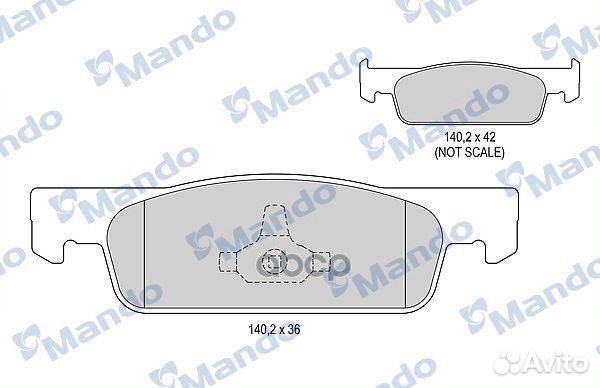 Колодки тормозные дисковые перед MBF015803 Mando