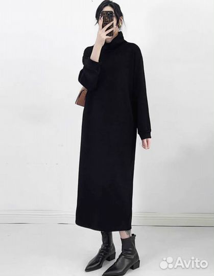 Платье теплое длинное