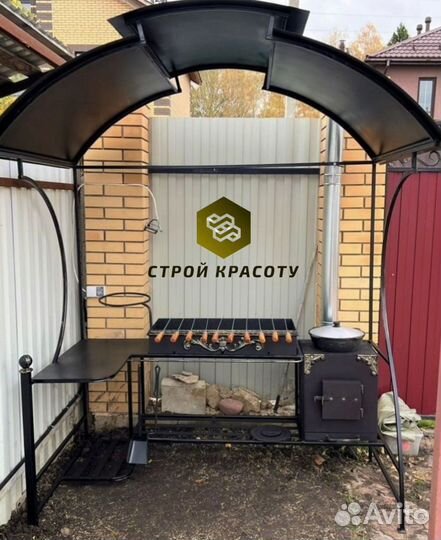 Кованые мангалы с крышей