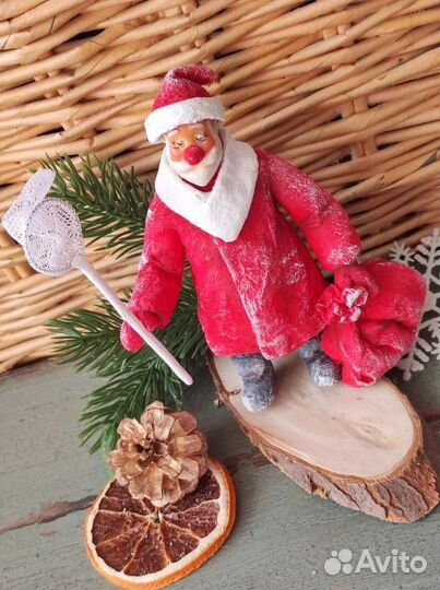 Ватная елочная игрушка 