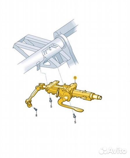 Б/У Колонка рулевая В хорошем состоянии