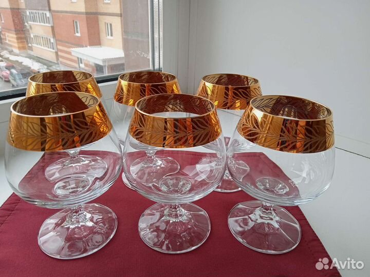 Богемия. Бокалы из чешского стекла 6 шт. СССР