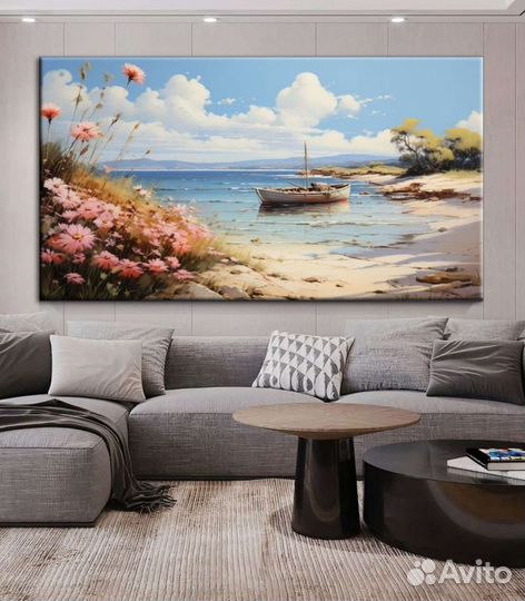 Картина маслом Абстрактный пляжный пейзаж