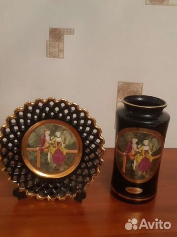 Коллекционная японская тарелка и вазаChokin