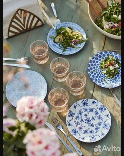 IKEA тарелки, набор из 4шт, entusiasm икеа