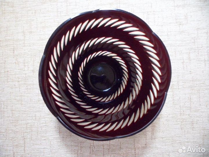 Ваза, салатник, конфетница марганцевое стекло