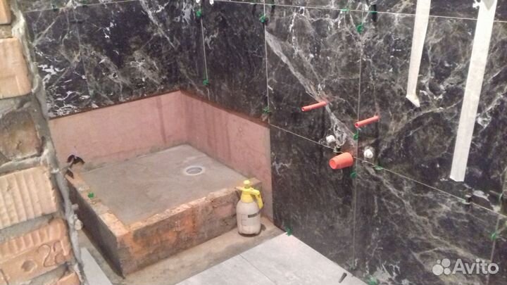 Укладка кафельной плитки, сантехника