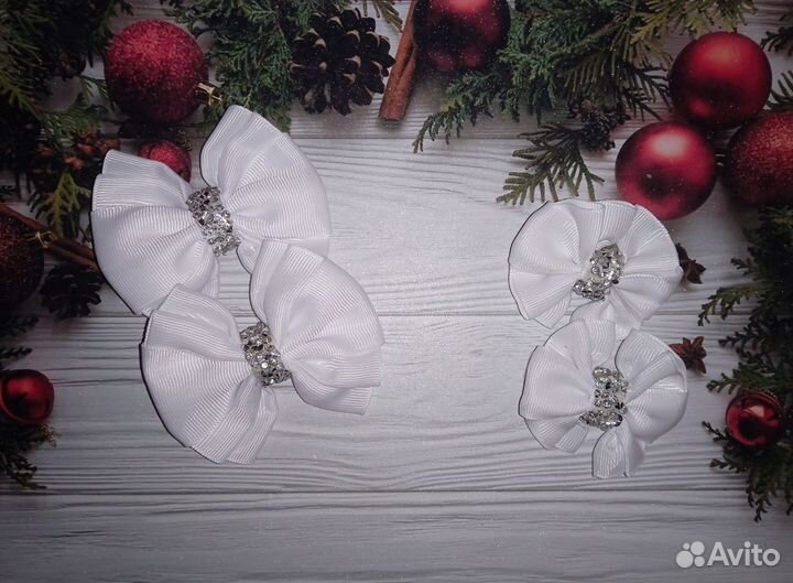 Новогодние бантики для волос