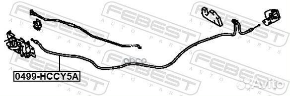 Тросик привода замка капота mitsubishi lancer CY