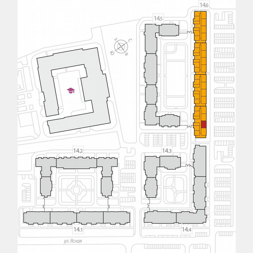 2-к. квартира, 53,7 м², 6/8 эт.