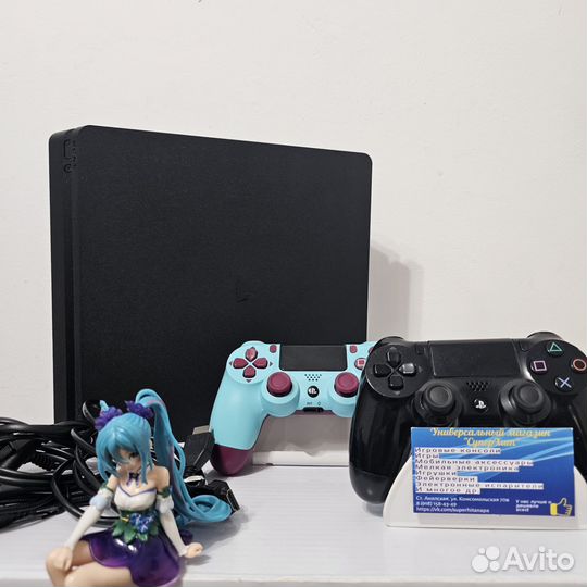 Ps4 Slim 500GB, 2 геймпада, игры. Магазин Гарантия