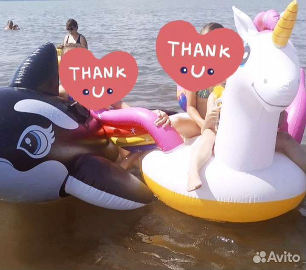 Надувной круг единорог, касатка