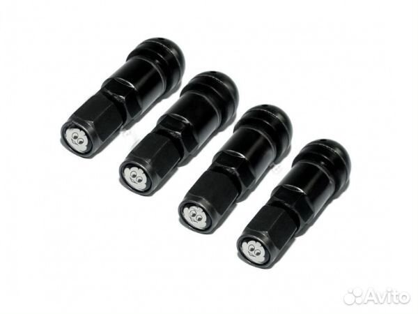 Ниппеля с колпачками черный