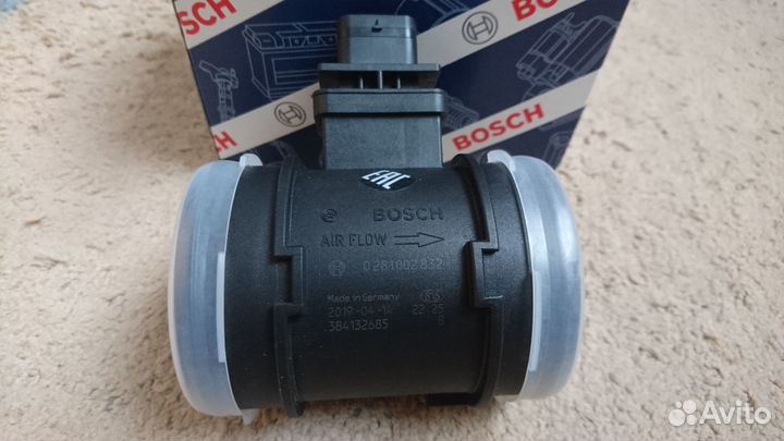 Датчик расхода воздуха (дмрв) bosch 0281002832