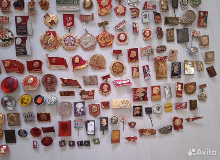 Значки СССР 269шт Ленин алюминий Одним лотом