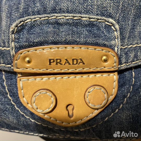 Сумка prada джинсовая Y2K винтаж оригинал