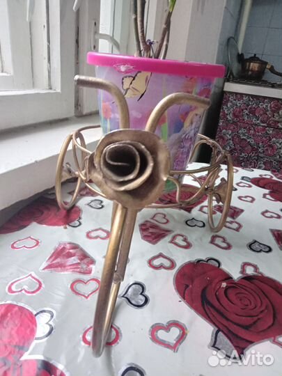 Подставка велосипед ручной работы для цветов