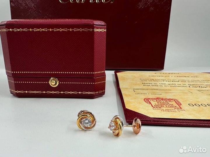 Серьги Cartier Trinity